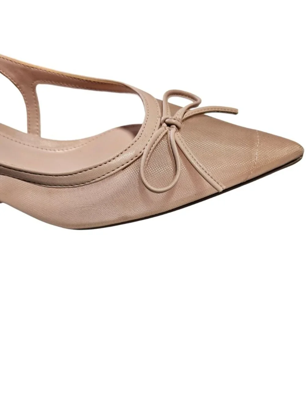 Woman's Madden Girl wedding season pastel pink sheer toe kitten heel pump 9M